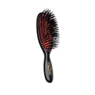 Mason Pearson Pocket Sensitive Bristle SB4 Dark Hair Brush - Gentle Scalp Care, Travel-Friendly Luxury Mason Pearson Hair Brush - Sensitive Bristle, Pocket-Sized Mason Pearson hair brush, sensitive bristle hair brush, pocket hair brush, SB4 hair brush, hair brush for sensitive scalp, small hair brush, dark hair brush, luxury hair brush, hair brush, sensitive scalp, fine hair, travel hair brush, compact hair brush, gentle hair brush, high-quality hair brush, traditional craftsmanship, durable hair brush, bri