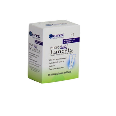 Ens Micro Chek Lancets 100 Count - Sterile, Ultra-Thin Needle Lancets for Sft Clx Devices, Comfortable Blood Glucose Mon