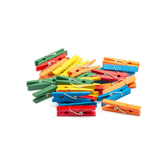 Lino Wooden Clips - Colorful 45mm Crafting Clips for Art Projects & Organization - Pack of 25 Lino Colorful Wooden Clips for Crafting & Organization wooden clips, colorful clips, crafting supplies, art supplies, wooden mandal, eco-friendly crafting, organization tools, craft organization, art projects, crafting tools, sustainable crafting supplies