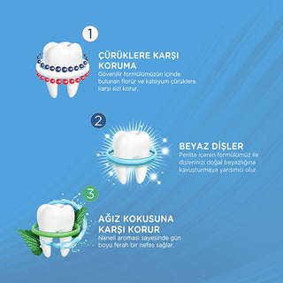 Signal Triple Protection Toothpaste with Fluoride - Natural Whitening, Mint Flavor - 4.06 fl oz Signal Triple Protection Toothpaste - Fluoride & Natural Whitening Signal Toothpaste, Triple Protection Toothpaste, Toothpaste with Fluoride, Natural Whitening Toothpaste, Mint Flavor Toothpaste, Oral Hygiene Products, Daily Oral Care, Tooth Decay Prevention, Bad Breath Prevention, Whitening Toothpaste, Fresh Breath, Confidence Boosting Oral Care