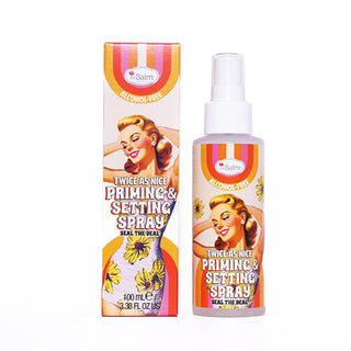 theBalm Twice as Nice: Makeup Setting Spray & Primer - Alcohol-Free, Vitamin B5 & Caffeine - Long Lasting, Flawless Finish theBalm Twice as Nice Setting Spray - Long Lasting Makeup makeup setting spray, makeup primer, alcohol-free setting spray, vitamin B5 setting spray, caffeine setting spray, theBalm setting spray, long lasting makeup spray, makeup finishing spray, primer and setting spray, face mist, setting spray, primer, alcohol-free, vitamin B5, caffeine, theBalm, long lasting, finishing spray, theBal