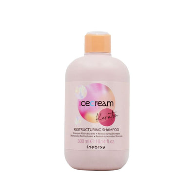 Inebrya Keratin Restructuring Shampoo - Repairs & Strengthens Damaged Hair, 10.14 fl oz