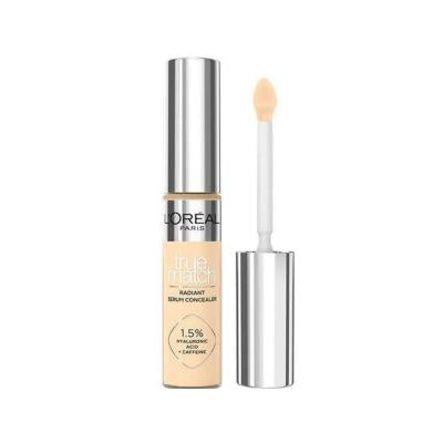 L'Oreal Paris True Match Radiant Serum Concealer: Light-Medium Coverage for Dark Circles & Blemishes, Hyaluronic Acid & 