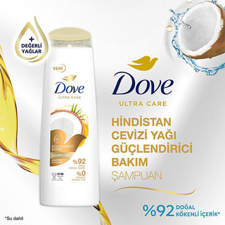 dove coconut oil strengthening shampoo bottle, dove coconut oil shampoo label, dove shampoo with natural ingredients Dove Coconut Oil Strengthening Shampoo - Nourishing Care for Women's Hair | 400 ml Dove Coconut Oil Strengthening Shampoo 400 ml dove, coconut-oil-shampoo, shampoo-for-women, strengthening-hair-care, vegan-hair-care, natural-ingredients, hair-nourishment, eco-friendly-packaging, peta-approved, ai-generated