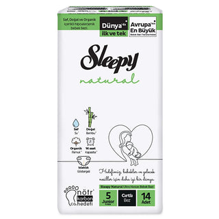 sleepy natural compact junior baby diapers pack, eco-friendly materials of sleepy baby diapers, sleepy junior baby diapers with moisture indicator Sleepy Natural Compact Size 5 Junior Baby Diapers - 14 Pack | Soft, Eco-Friendly Materials for Parents Sleepy Natural Junior Baby Diapers - Soft & Eco-Friendly baby-diapers, eco-friendly, natural-bamboo, organic-cotton, moisture-indicator, sleepy, junior-size, parenting, sustainable-products, ai-generated