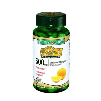 Nature's Bounty Ester-C 500 mg Vitamin C Supplement - 60 Tablets - Immune System Support