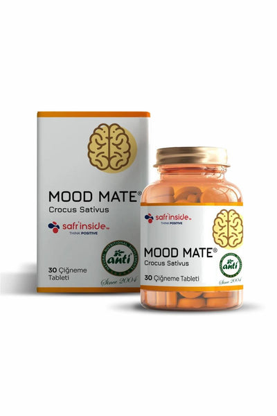 Mood Mate: Natural Saffron Extract Chewable Tablets for Enhanced Mood & Stress Relief - Fast Absorption, 30mg Safr'Insid