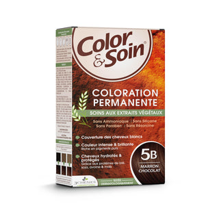 Color&Soin Natural Hair Dye - 5B Chocolate Brown, Ammonia-Free, Vegan Hair Coloring