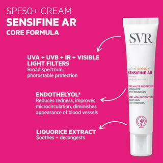 SVR Sensifine AR Soothing Moisturizing Cream SPF50+ for Sensitive Skin - 1.35 fl oz