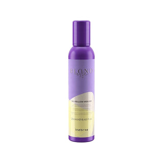 Inebrya Blondesse No Yellow Mousse Conditioner for Blonde Hair - 8.45 fl oz, Color Correcting, Conditioning Inebrya Blondesse No Yellow Conditioner - Blonde Hair Care blonde hair conditioner, no yellow mousse conditioner, Inebrya Blondesse, hair care for blonde hair, color correcting conditioner, blonde hair care, hair conditioning, mousse conditioner, color vibrancy, brassiness reduction, hair nourishment