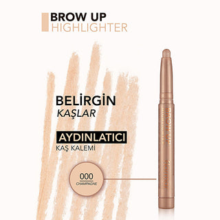 Flormar Brow Up Highlighter Pencil 000 Champagne - Soft Texture | Long Lasting