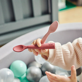 OiOi Silicone Baby Spoon Velvet Rose - Food Grade | 6 Months+