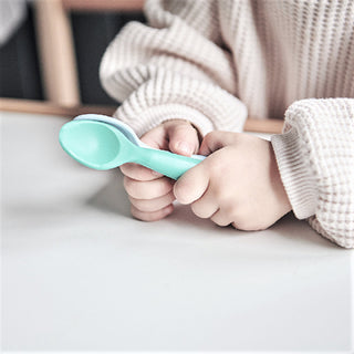 OiOi Baby Spoon Nam Nam Aqua Green - Soft Silicone | 6+ Months
