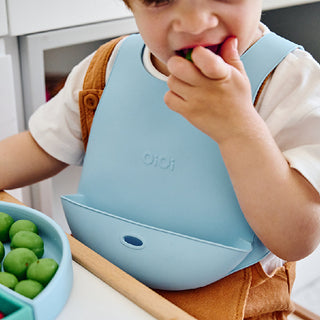 Premium Silicone Bib - Mineral Blue | Made in Turkey | 6 Months+