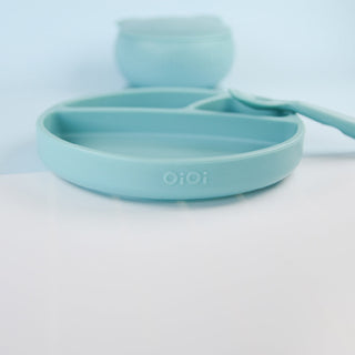 OiOi Silicone Vacuum Bowl Aqua Green - Food Grade | 19cm