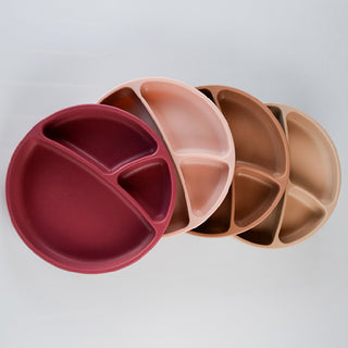 Vacuum Baby Plate Velvet Rose - 100% Premium Silicone | 19 cm