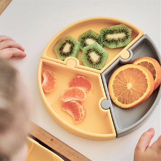 OiOi Silicone Vacuum Baby Plate - Mellow Yellow | 19 cm
