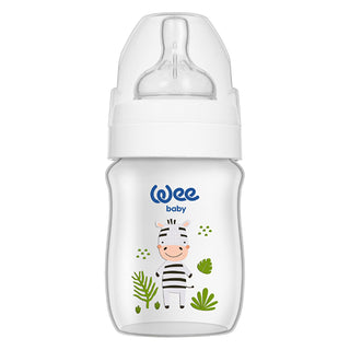 Wee Baby Safari Bottle 150ml - Gray Zebra | BPA Free