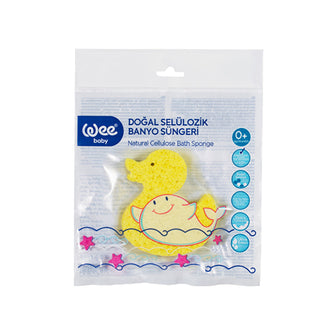 Wee Baby Natural Cellulose Bath Sponge - Yellow | Gentle for Skin