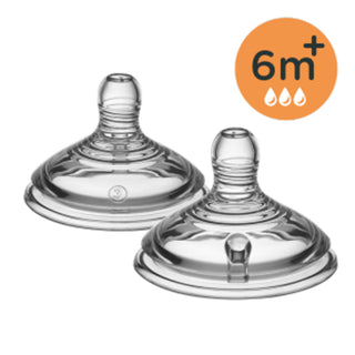 Tommee Tippee Nipple Fast Flow 2-Pack - Anti-Colic Design | BPA Free