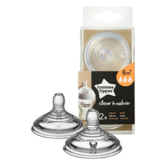 Tommee Tippee Nipple Fast Flow 2-Pack - Anti-Colic Design | BPA Free