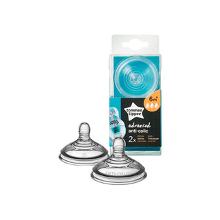 Tommee Tippee Advanced Anti-Colic Nipple - Fast Flow | 2-Pack