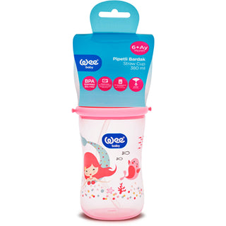 Wee Baby Sippy Cup 12oz - Pink | Soft Straw, Baby Friendly
