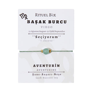 Ritual Box Virgo Bracelet - Aventurine Stone | Astrology Jewelry