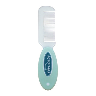 Sevi Bebe Natural Brush and Comb Set - Blue | Baby Care Essentials
