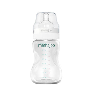 Mamajoo Silver Bottle 8 oz - Anti-Colic Nipple Size 2 | BPA-Free