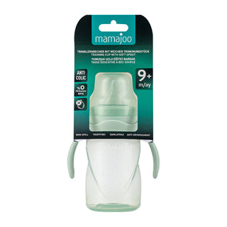 Mamajoo Non-Spill Training Cup Powder Green 9oz - Anti-Colic Spout | BPA-Free