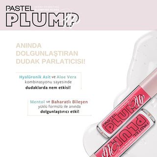 Pastel Profashion Plump Up Extra Hydrating Plumping Gloss 204 - 0.18 Fl Oz | Vegan