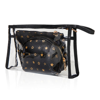 Eclipse Printed 3-Piece Bag Set Black - Stylish & Functional | Premium PVC
