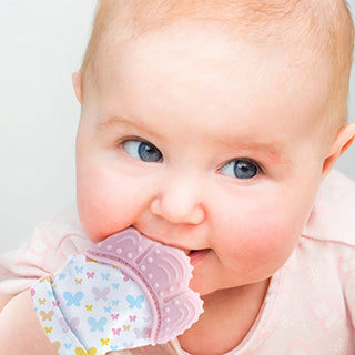 Baby Teething Glove - Pink | Comfortable Teething Relief