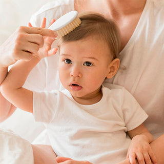 Babyjem Brush & Comb Set - Natural Bristle Pink | Gentle Care