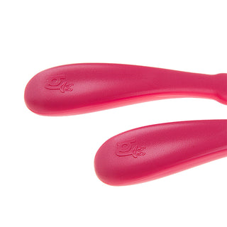 Babyjem Stainless Steel Fork Spoon Set - Pink | Kid-Friendly Design