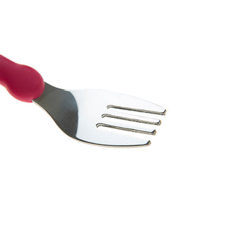 Babyjem Stainless Steel Fork Spoon Set - Pink | Kid-Friendly Design