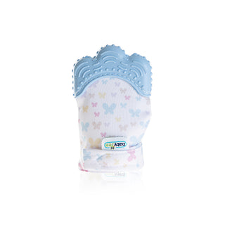Baby Teething Mitten Blue - Comfort for Teething Babies | Babyjem