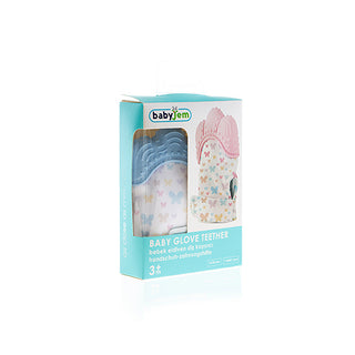 Baby Teething Mitten Blue - Comfort for Teething Babies | Babyjem