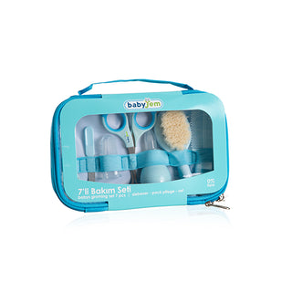 Babyjem 7-Piece Baby Care Set Blue - Essential Grooming Kit