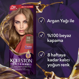 Wella Koleston Intense Hair Color 7/0 Light Brown - 100% Gray Coverage | Premium Quality