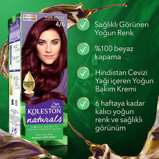 Wella Koleston Naturals Hair Color 4/6 Red Violet - Deep Intense Color | 1.7 Fl Oz