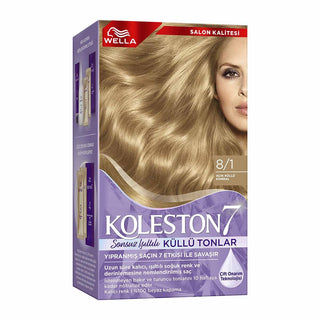 Wella Koleston Supreme Hair Color 8/1 Light Ash Brown | Luxurious Cream Color | 50 ml
