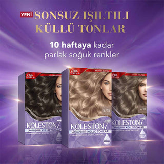 Wella Koleston Supreme Hair Color 8/1 Light Ash Brown | Luxurious Cream Color | 50 ml
