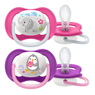 Philips Avent Ultra Air Pacifier 6-18 Months - Girls | 2 Pack