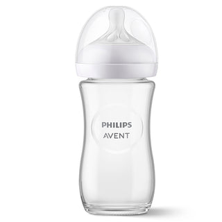 Philips Avent Natural Reactive Glass Bottle 8oz - 1 Month+ | BPA-Free