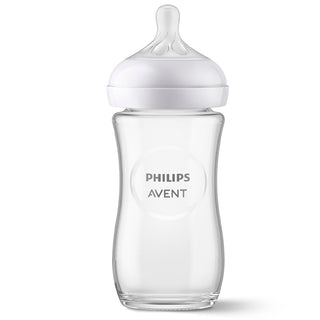 Philips Avent Natural Reactive Glass Bottle 8oz - 1 Month+ | BPA-Free