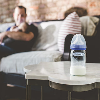 Lansinoh Glass Bottle & NaturalWave Nipple 5oz - Anti-Colic | BPA-Free