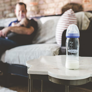 Lansinoh Glass Bottle & NaturalWave Nipple 8oz - Anti-Colic | BPA Free