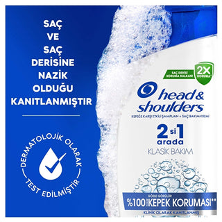 Head & Shoulders Classic Care Anti-Dandruff Shampoo 11oz - 2-in-1 Formula | Daily Use